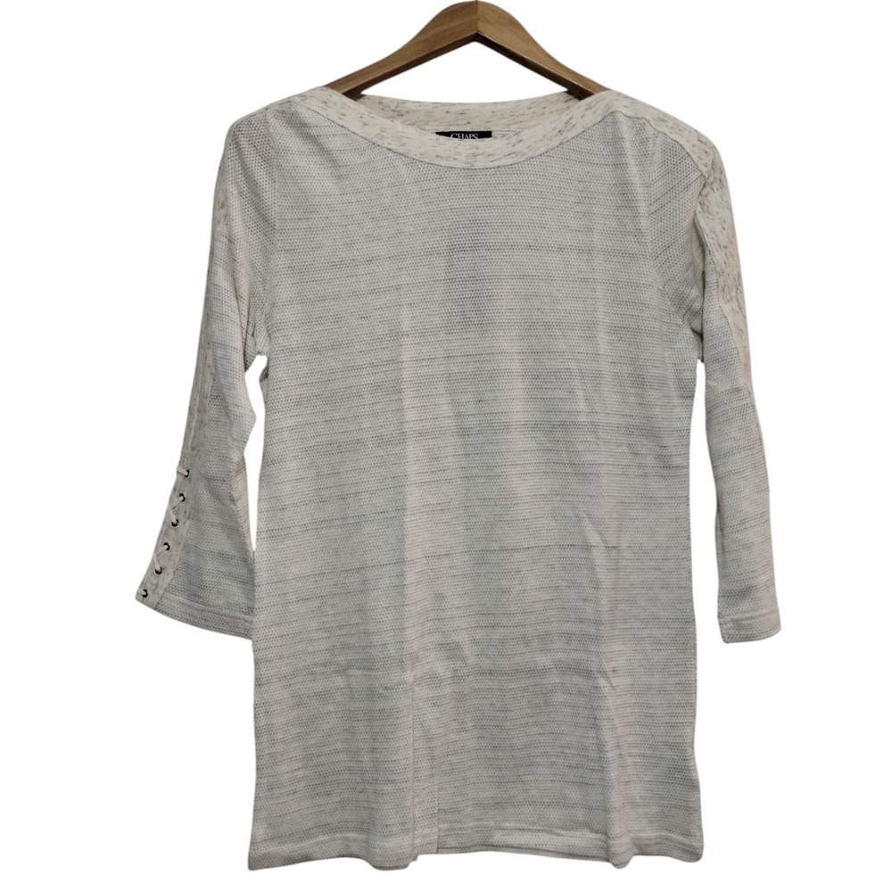 Chap Women's L Knit Top‎ Oatmeal Preppy Minimalist